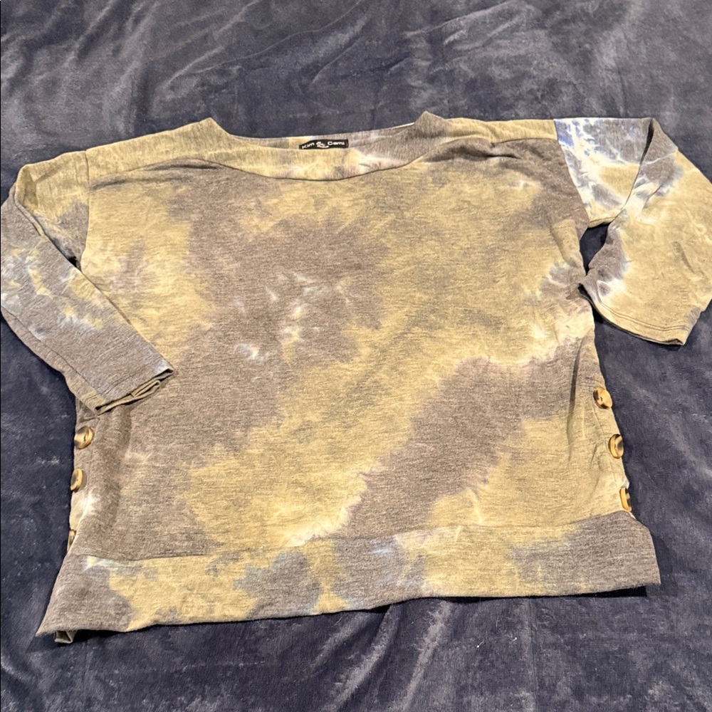 Kim & Cami Multicolor Tie-Dye Top